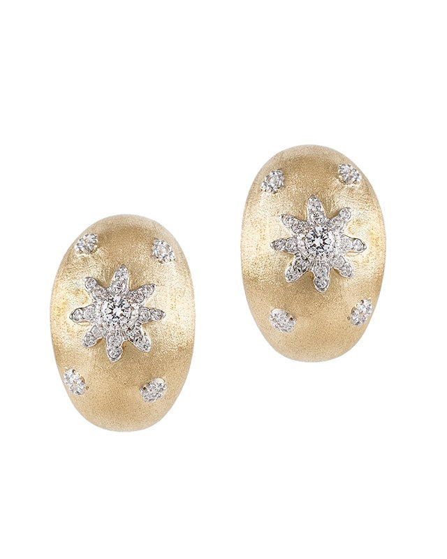 Oval Sunburst Earrings