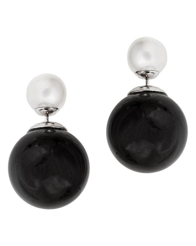 Double Sided Pearl Earrings