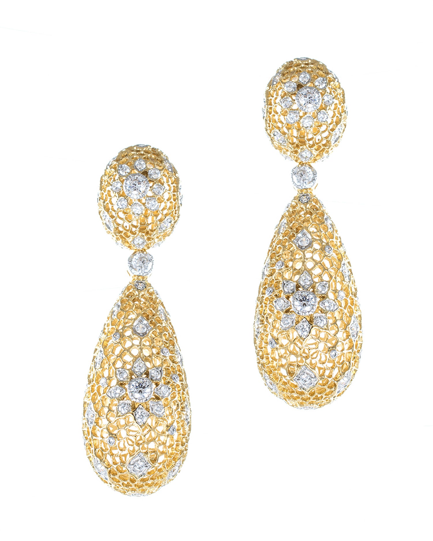 Large Filigree Drop Earrings
