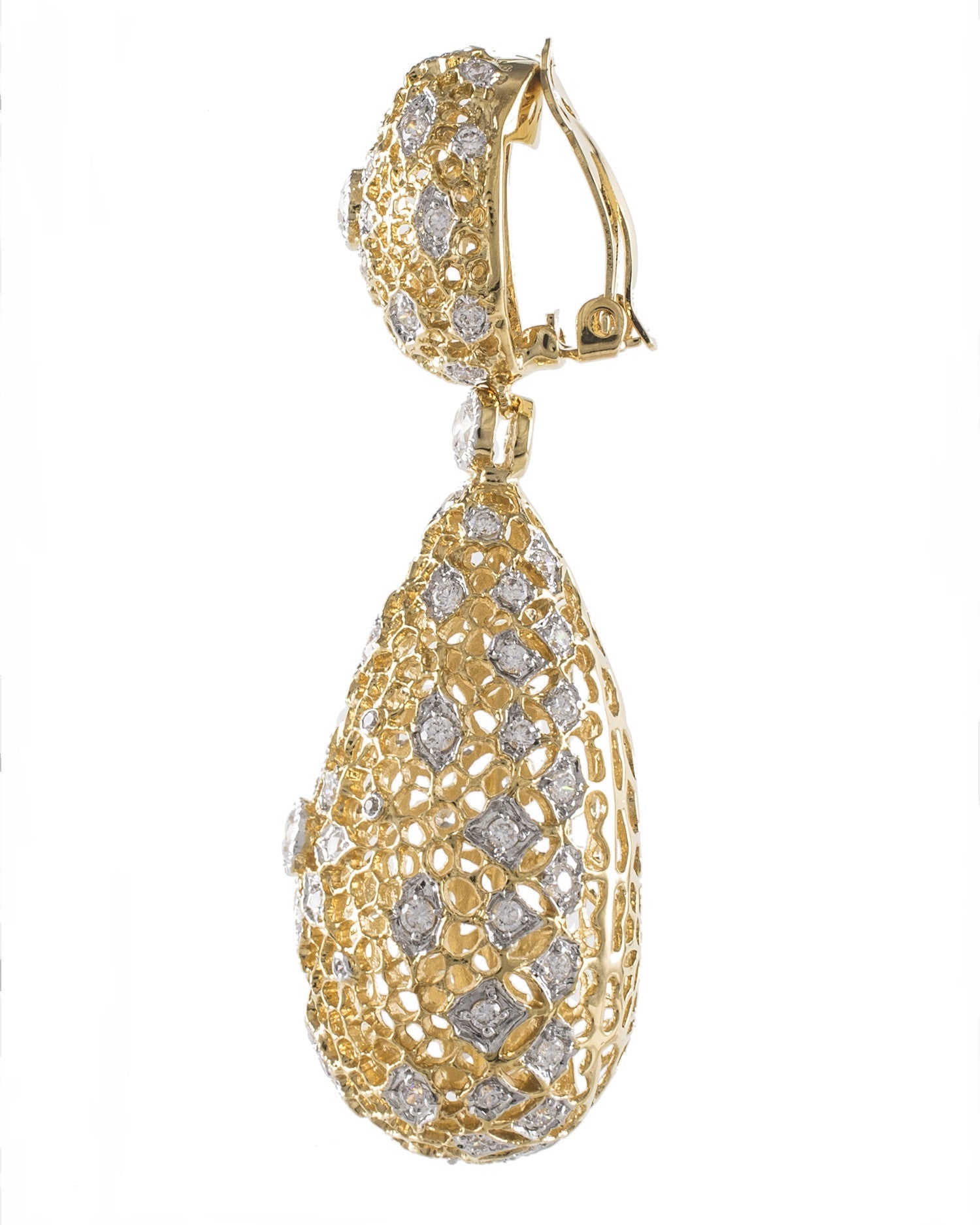 Large Filigree Drop Earrings