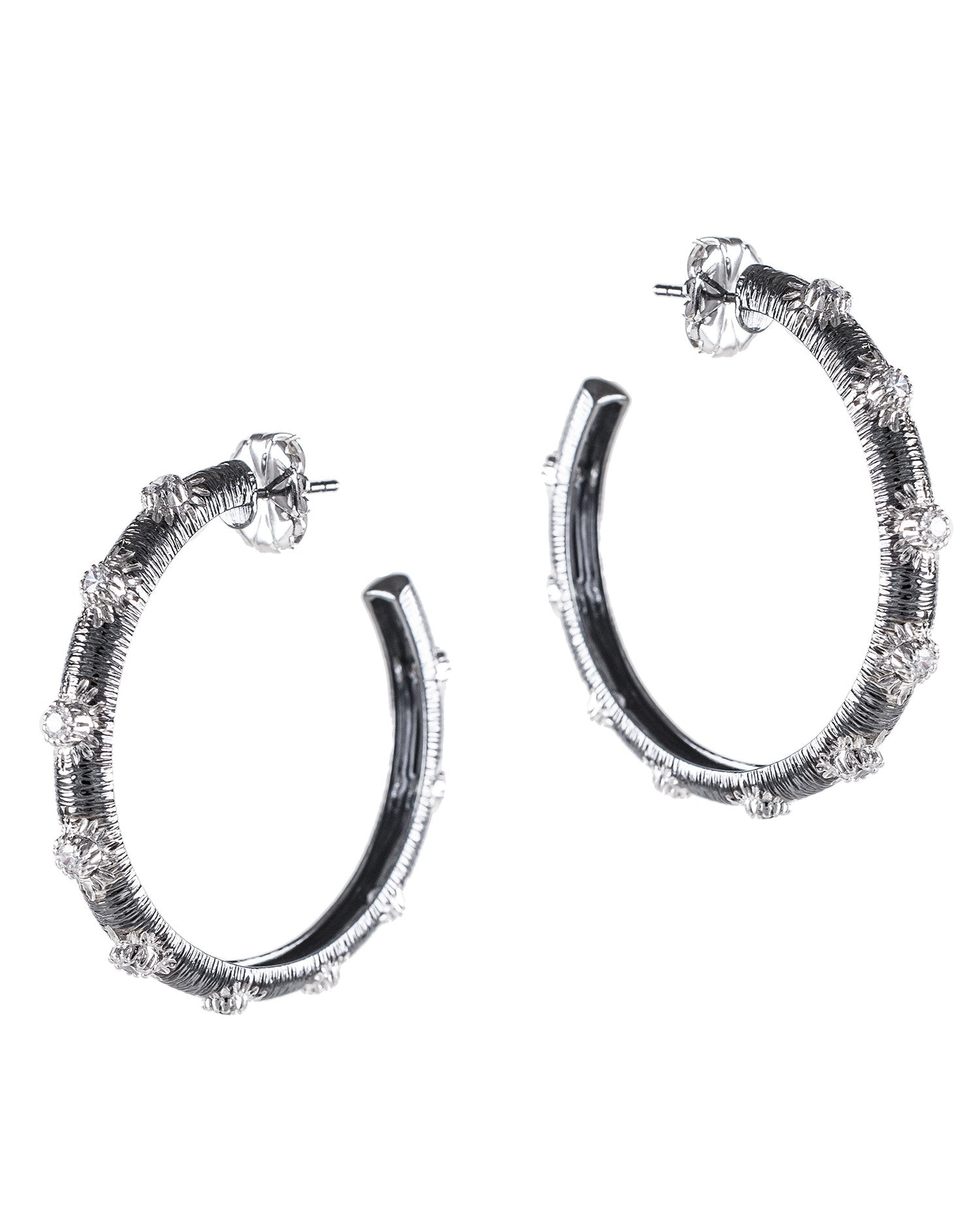 Large Sunburst Hoop Earrings