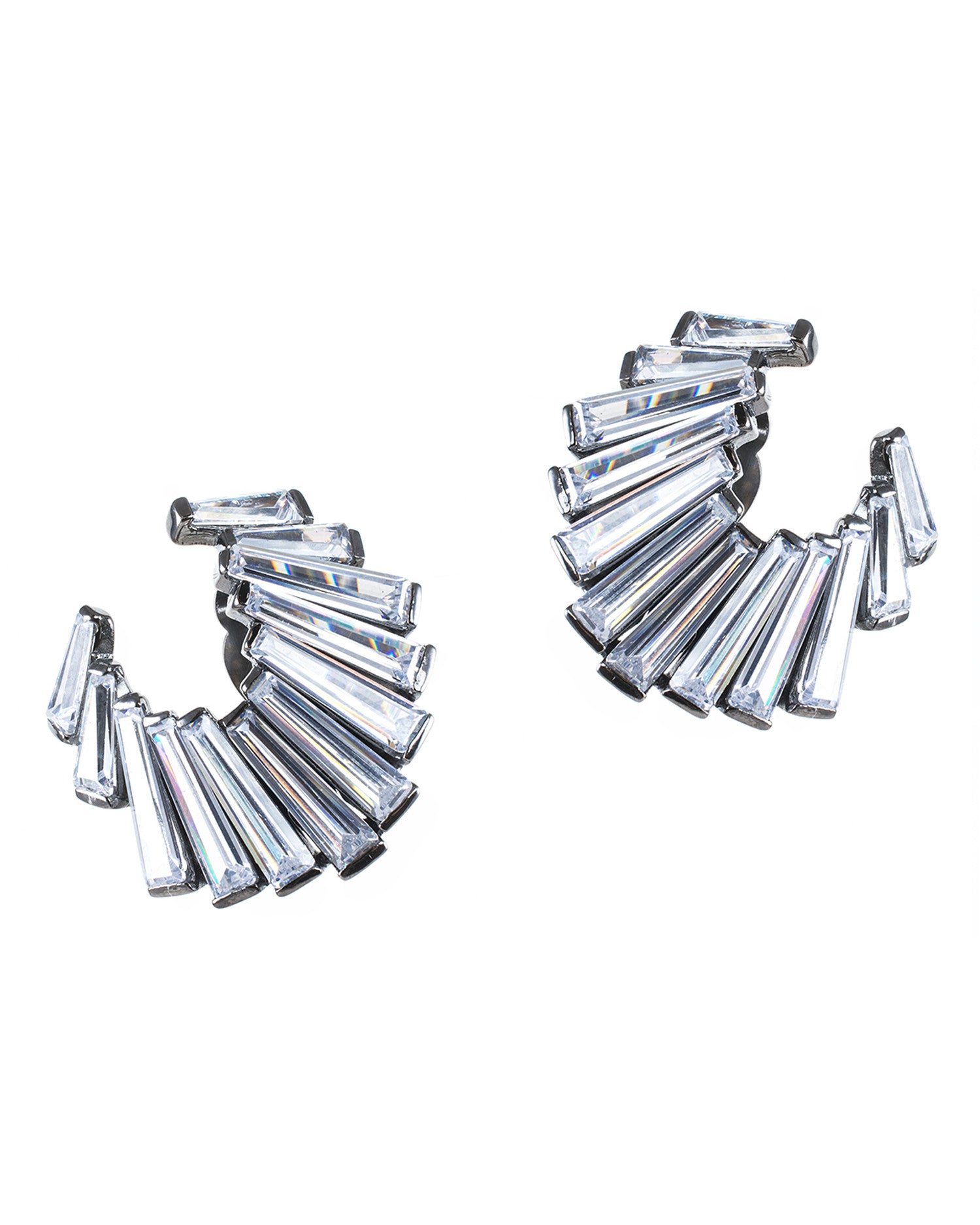 Baguette Crescent Earrings