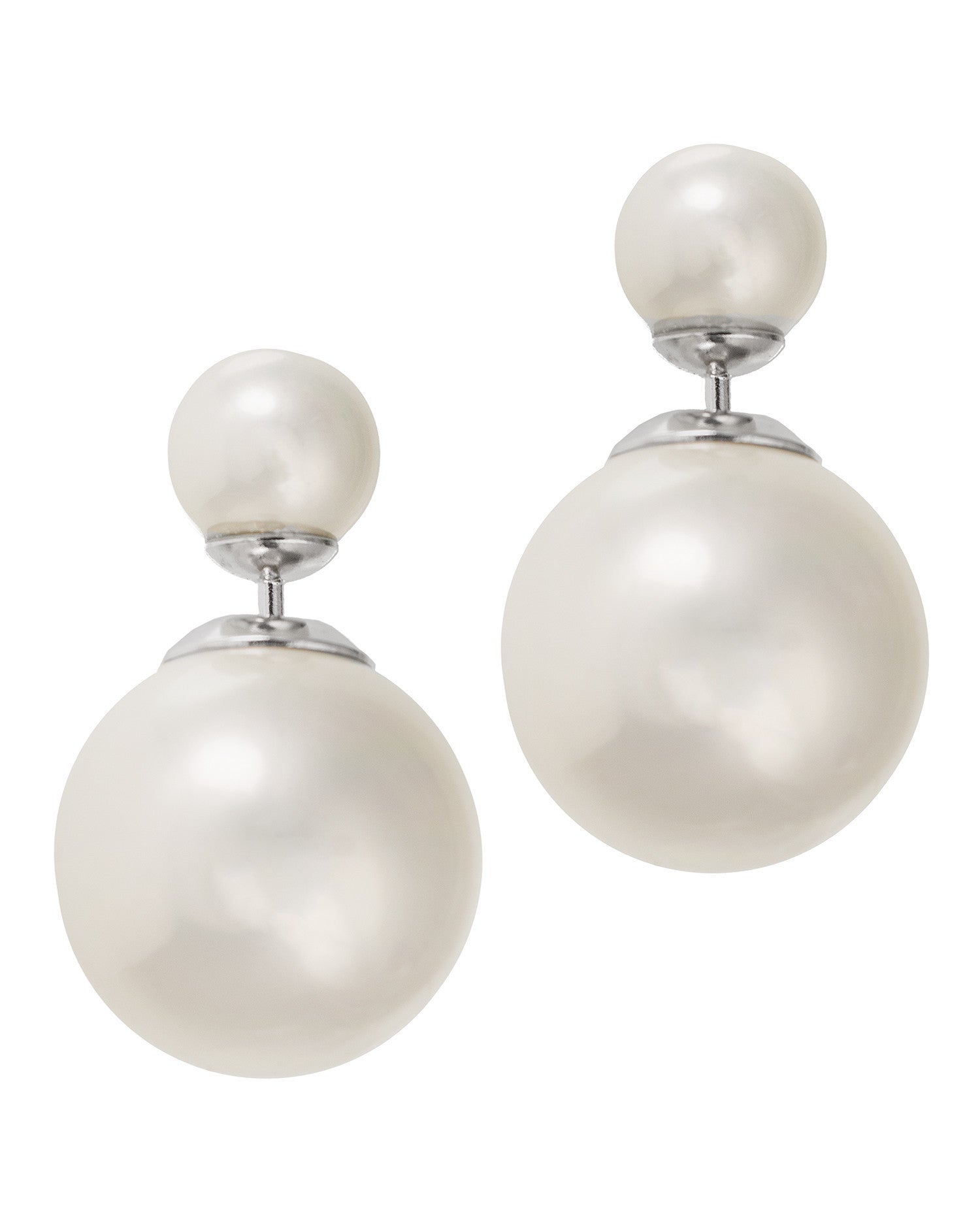 Double Sided Pearl Earrings