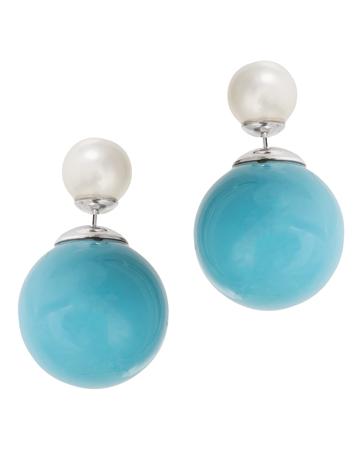 Double Sided Pearl Earrings