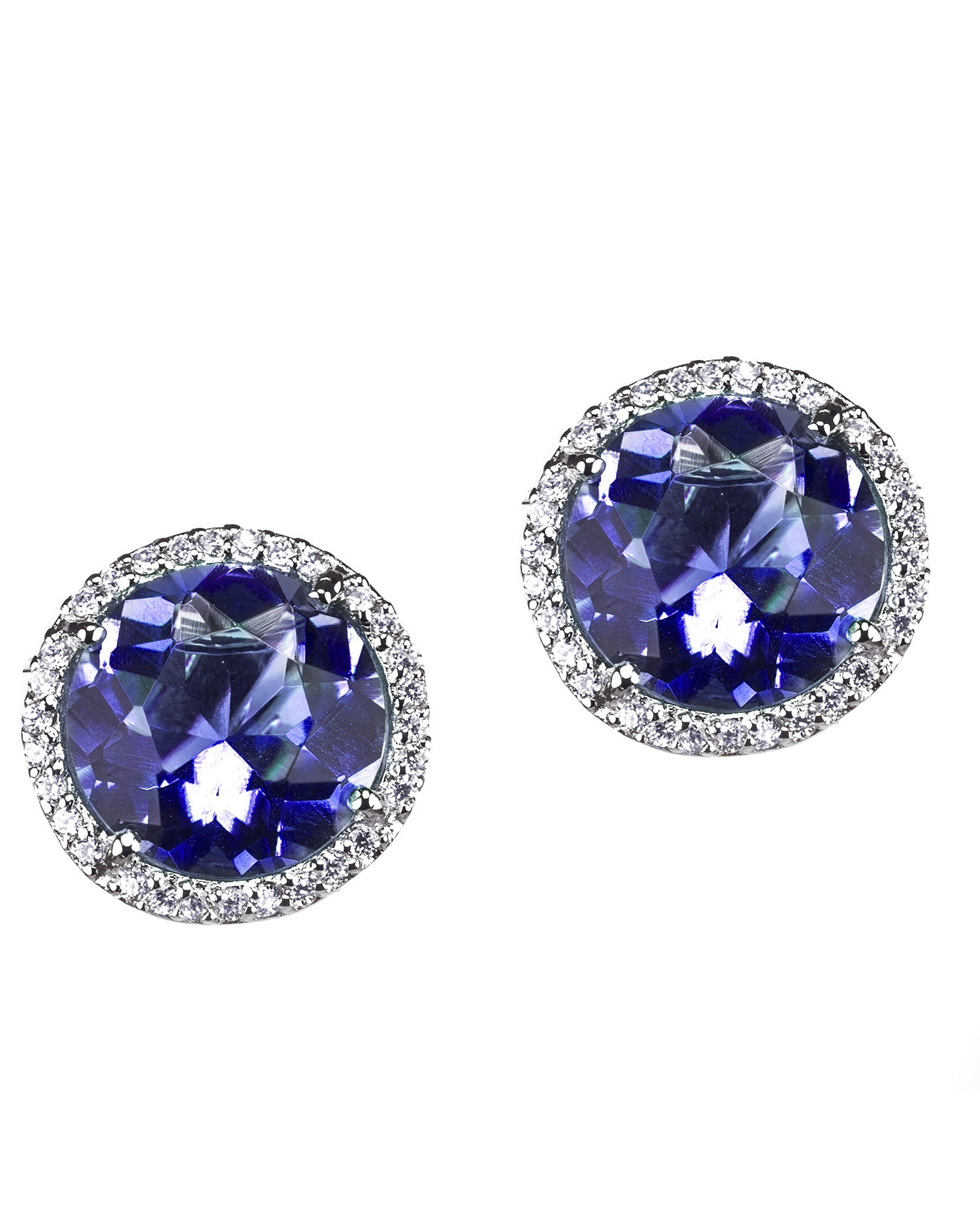 Vibrant Halo Stud Earrings