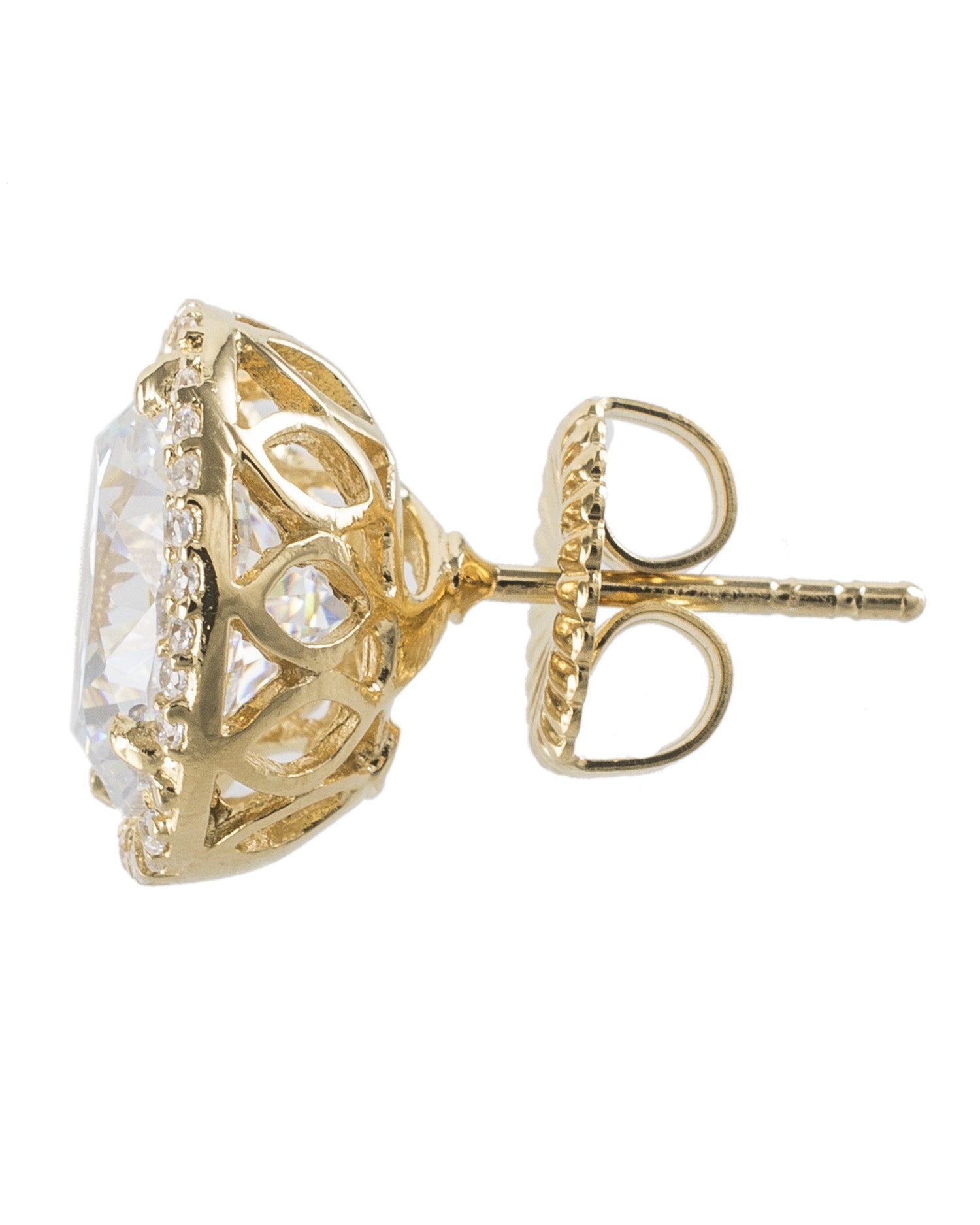 Large Halo Stud Earrings