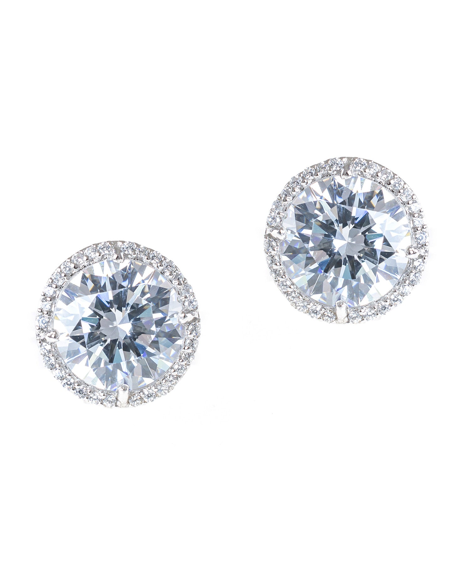 Large Halo Stud Earrings