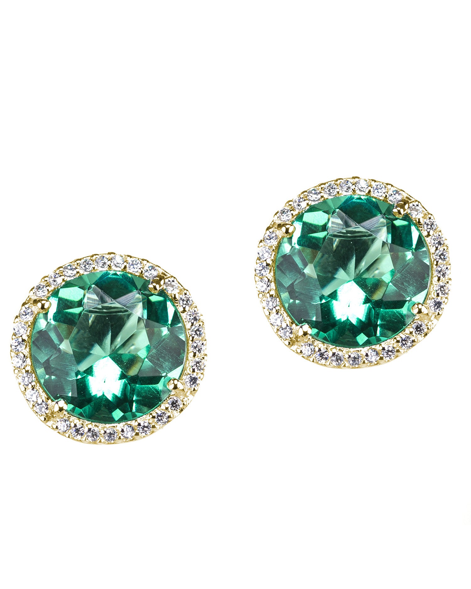 Vibrant Halo Stud Earrings