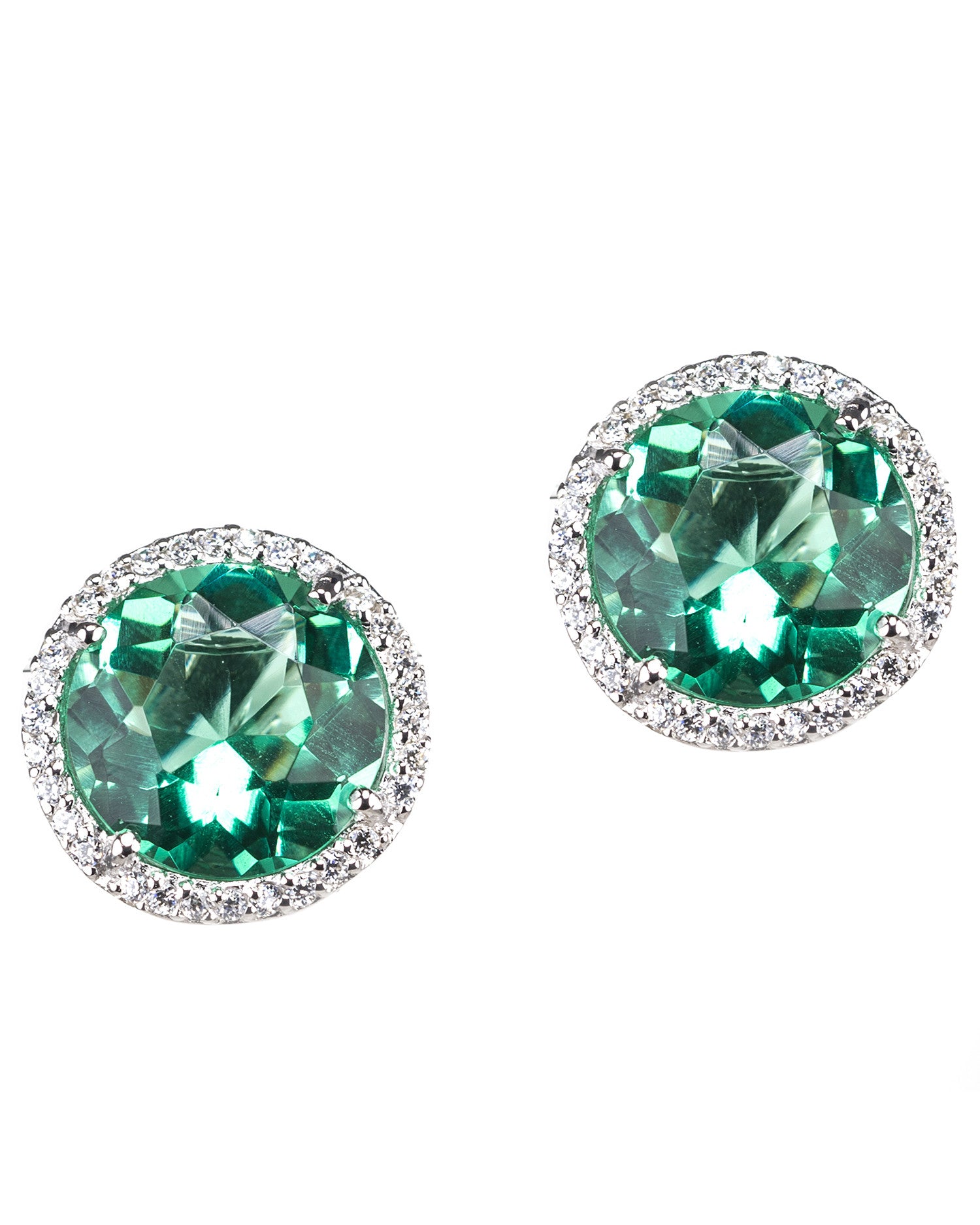 Vibrant Halo Stud Earrings