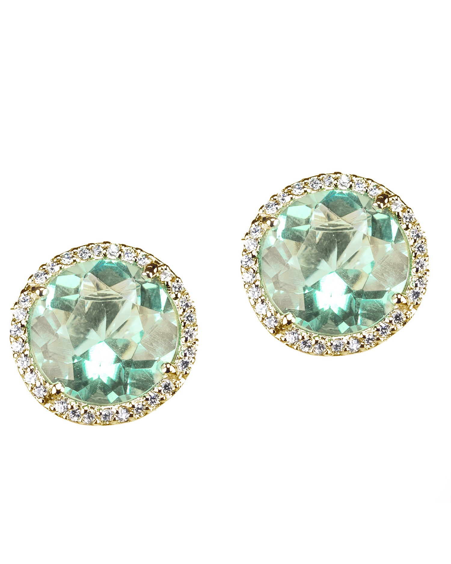 Vibrant Halo Stud Earrings