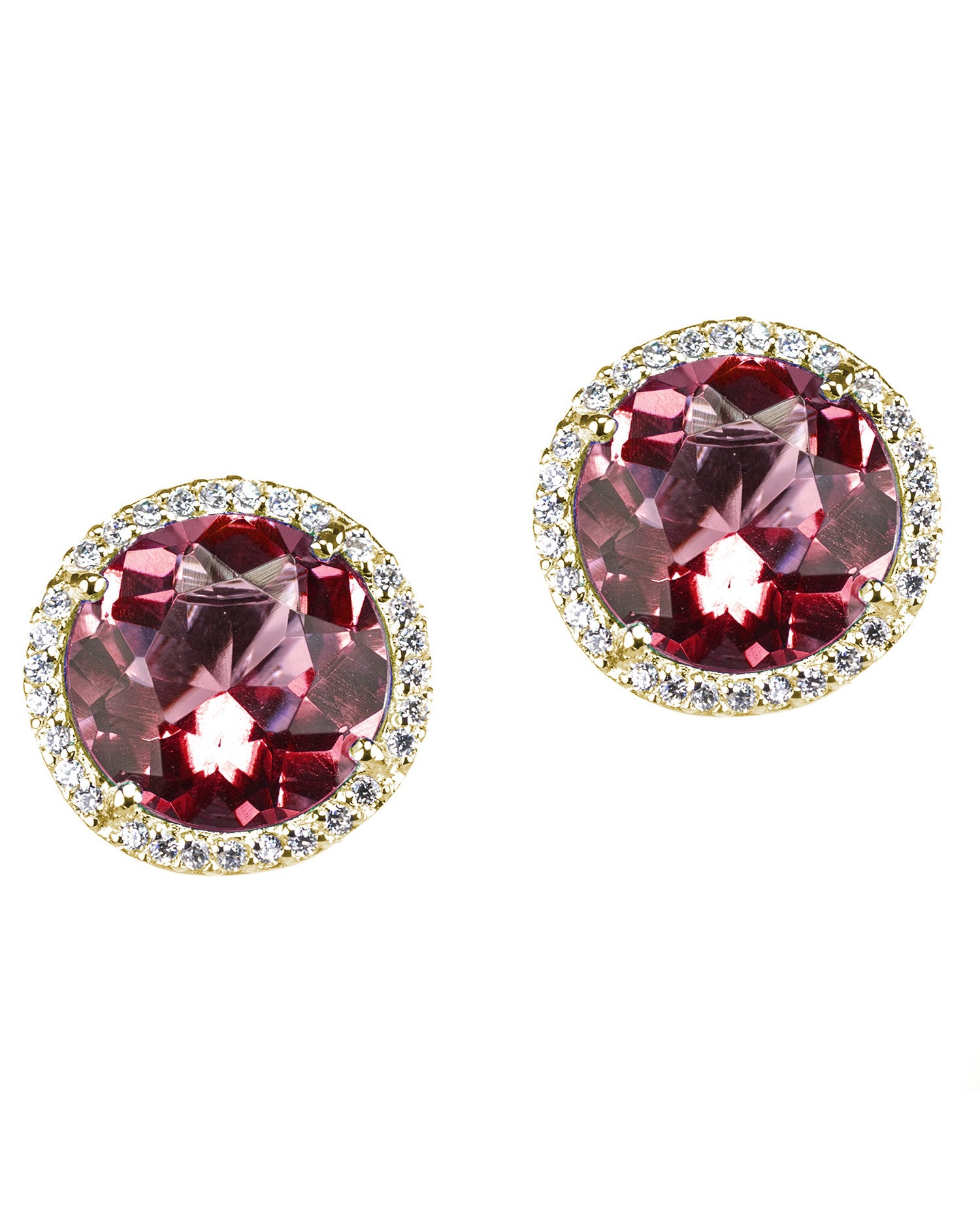 Vibrant Halo Stud Earrings