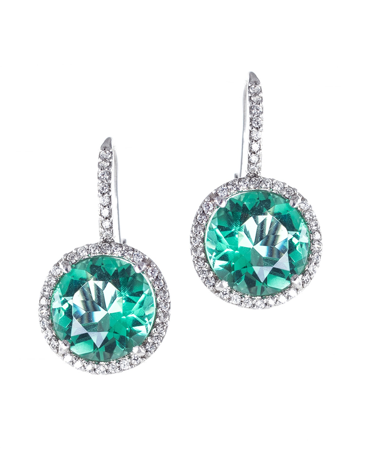 Vibrant Halo Drop Earrings