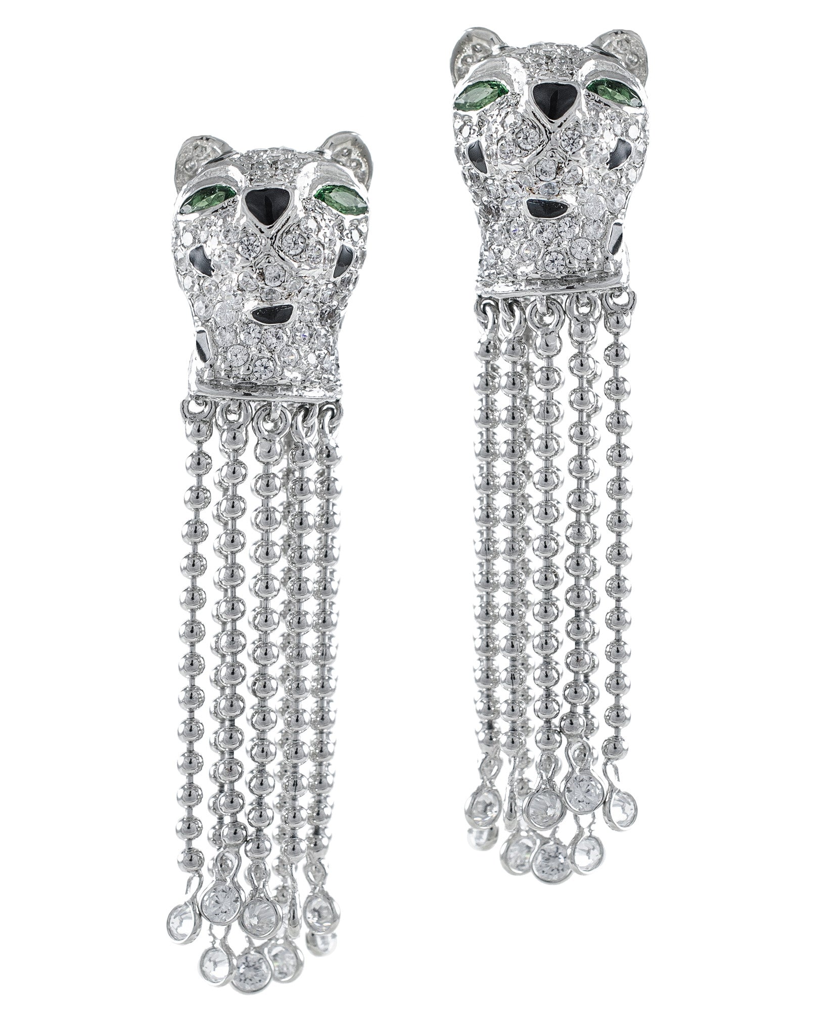 Panther Fringe Earrings
