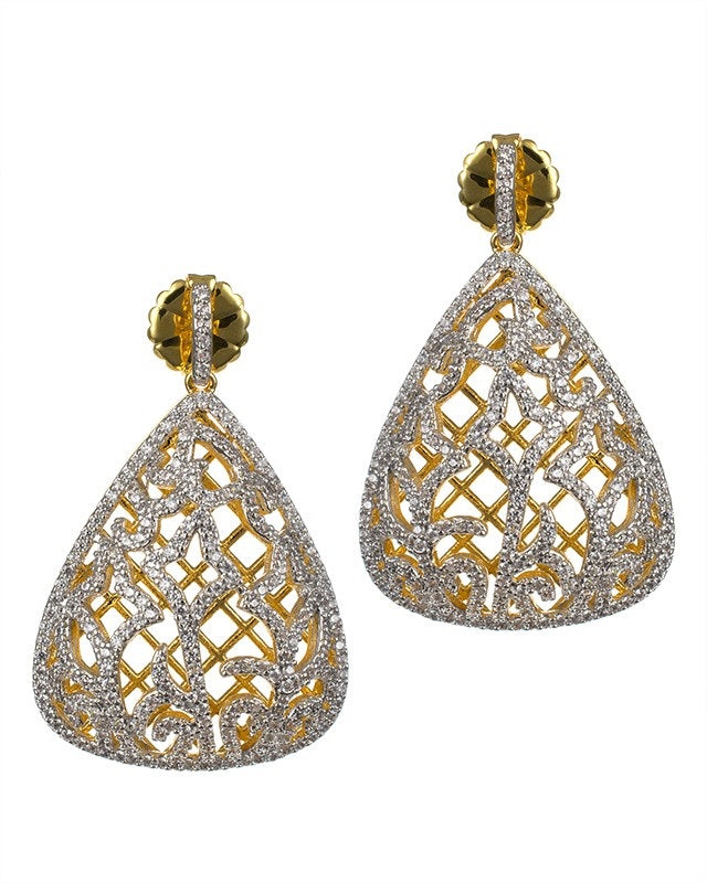 Cutout Floral Drop Earrings