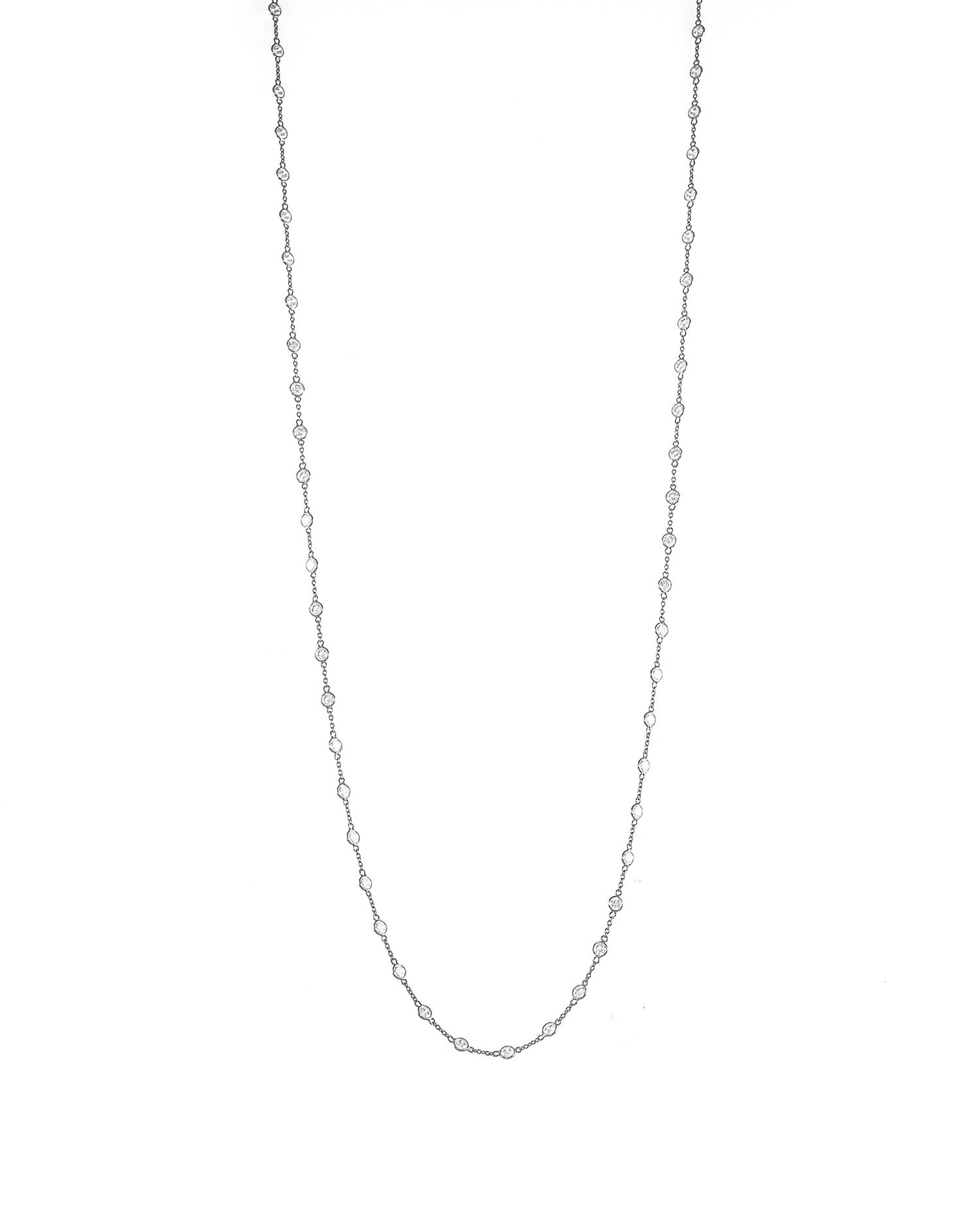 Elongated Diamond Simulant Necklace