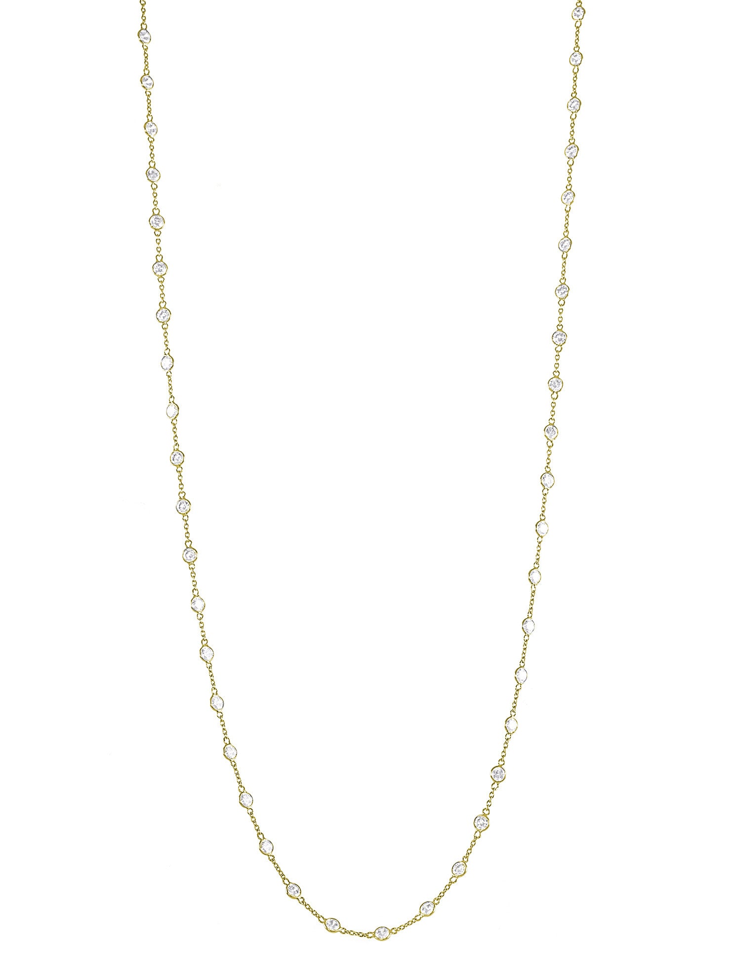 Elongated Diamond Simulant Necklace