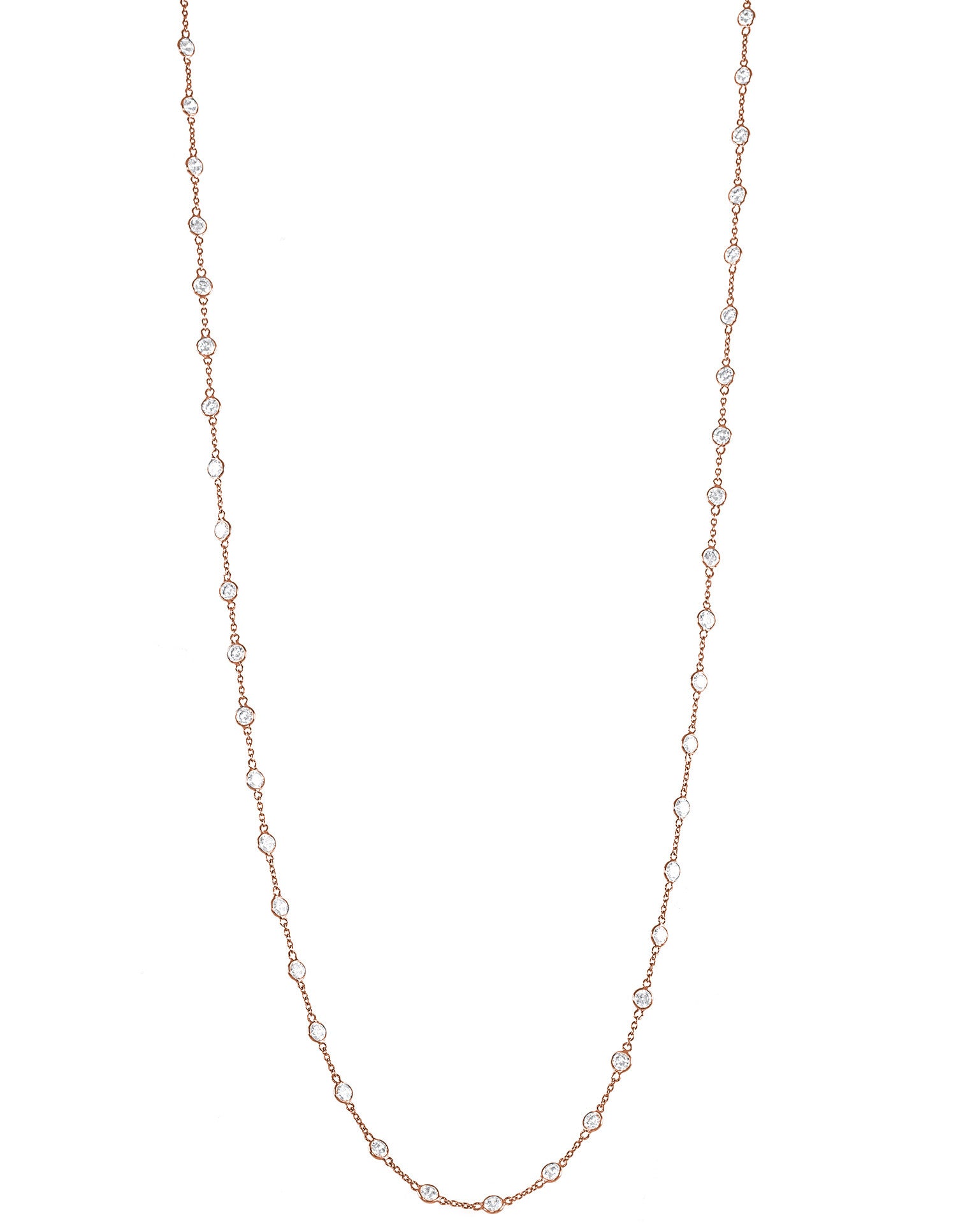 Elongated Diamond Simulant Necklace