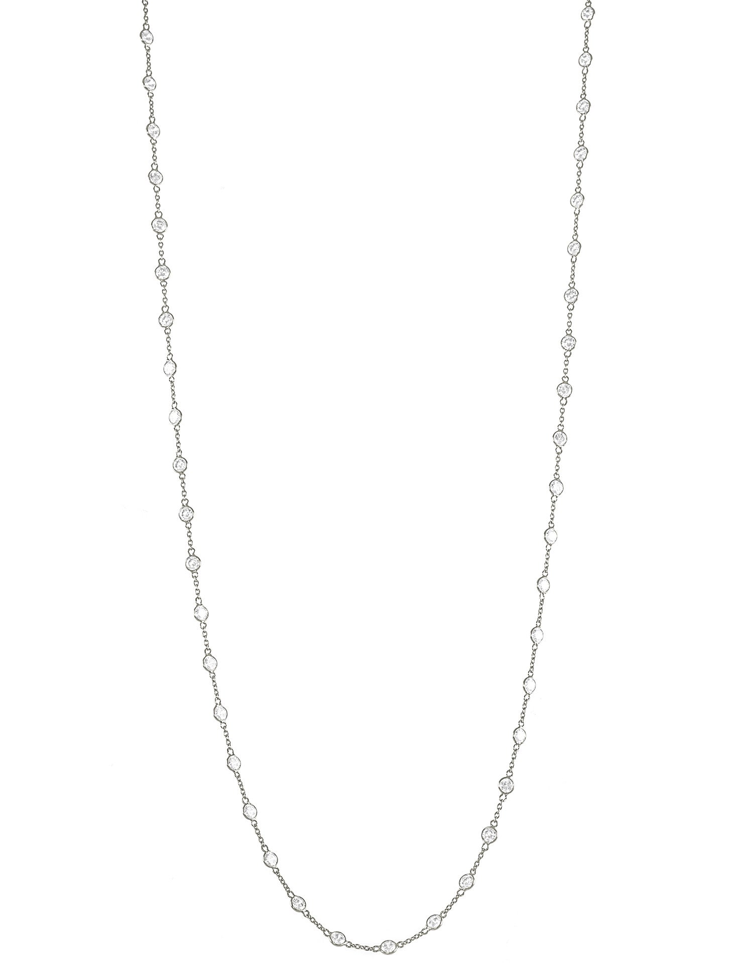 Elongated Diamond Simulant Necklace