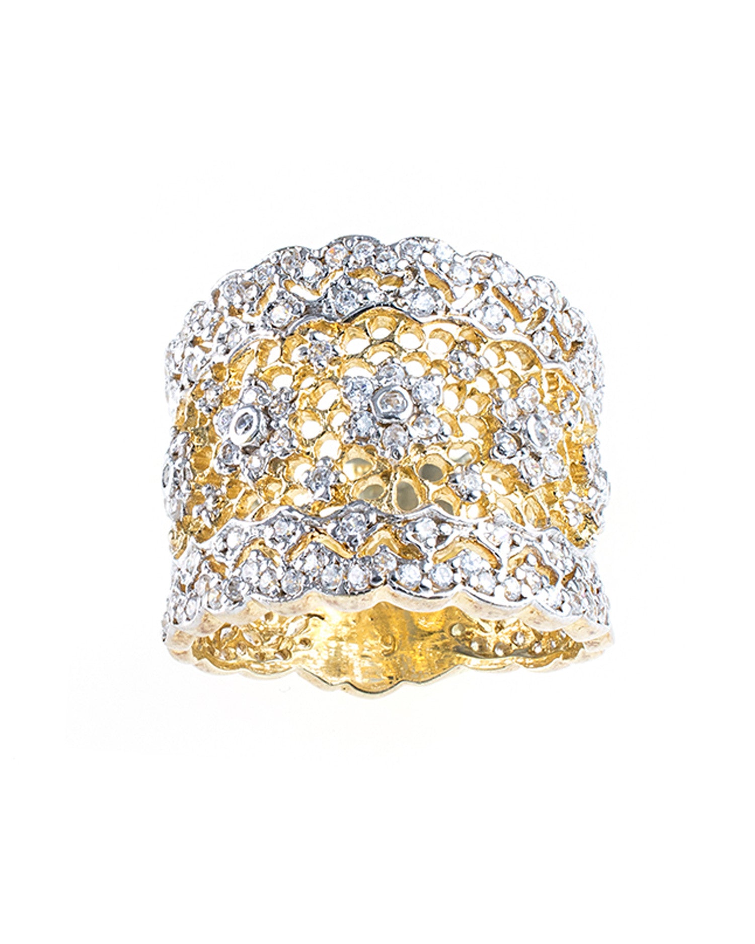 Gold Floral Filigree Ring
