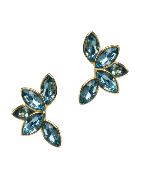 Aqua Crystal Marquise Earrings