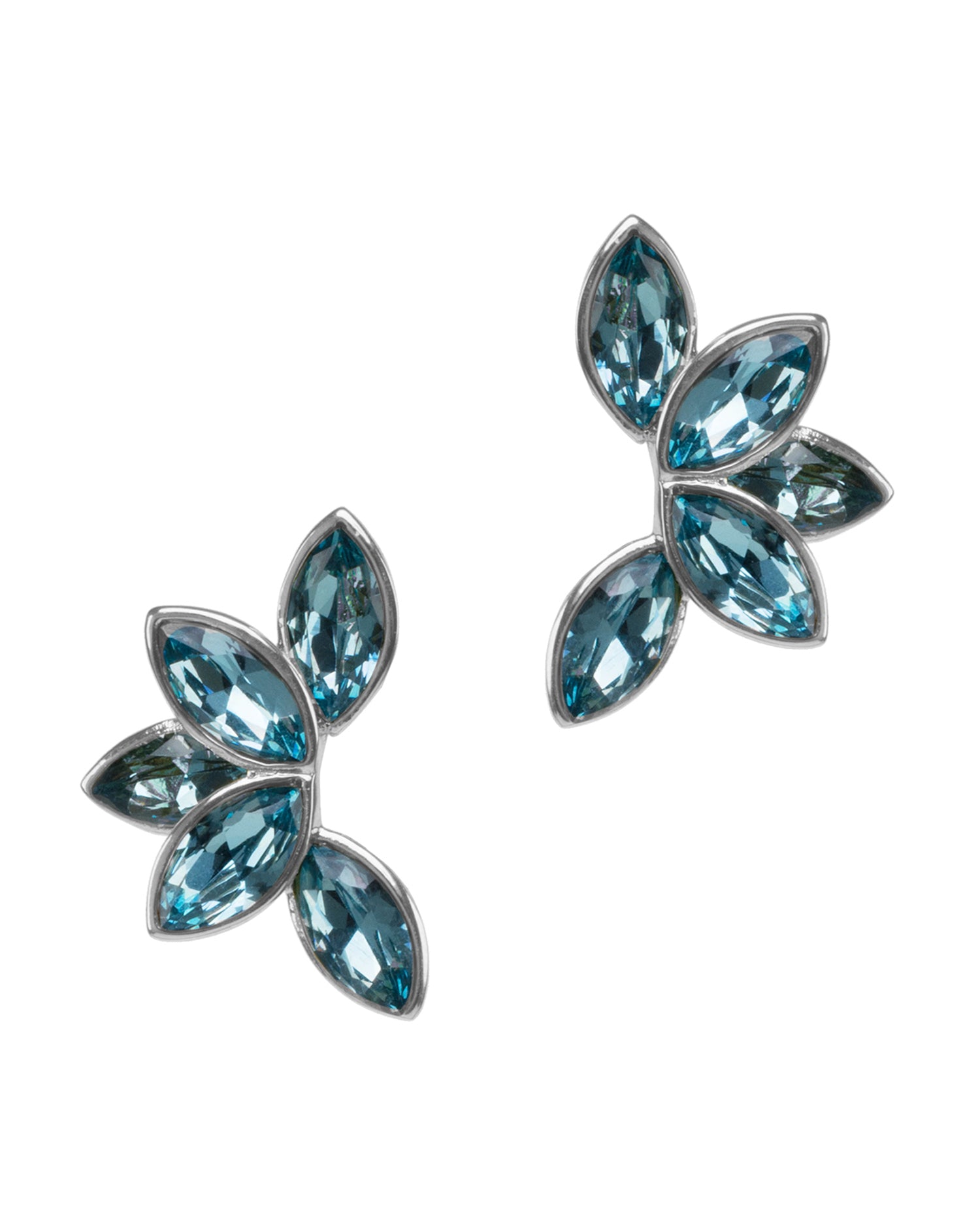 Aqua Crystal Marquise Earrings