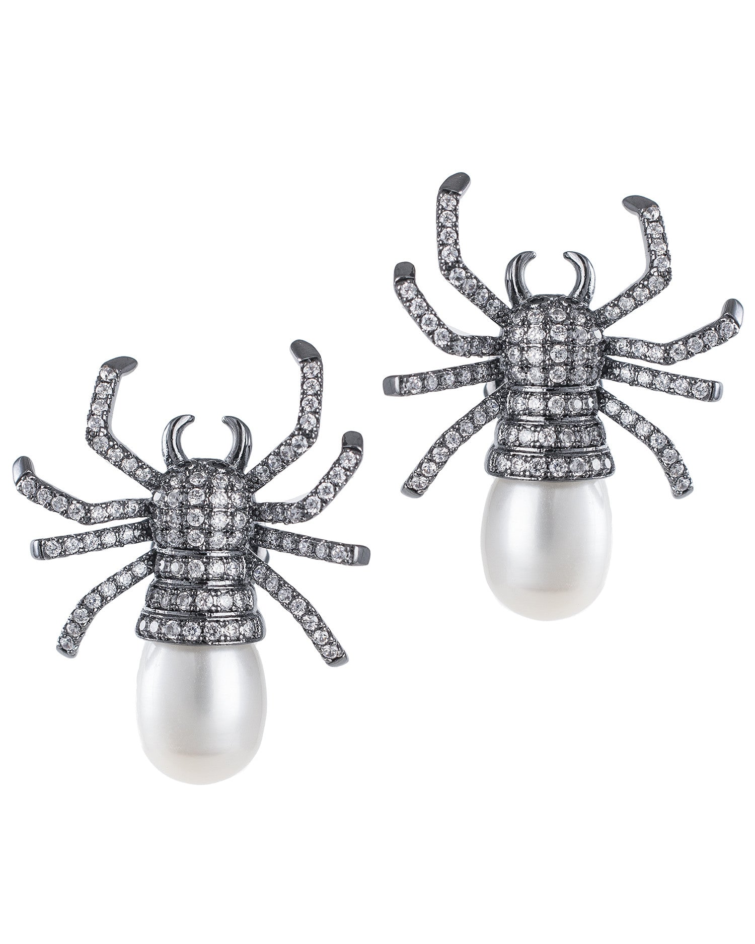Pave Spider Earrings